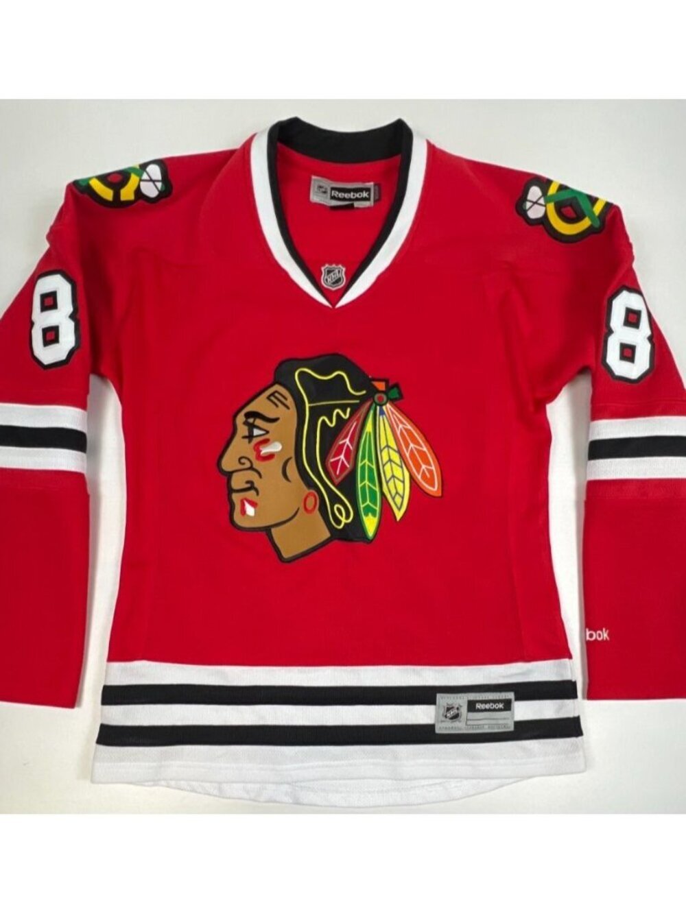 Reebok Women S Patrick Kane Chicago Blackhawks NHL Red Premier Jersey 88 S/P